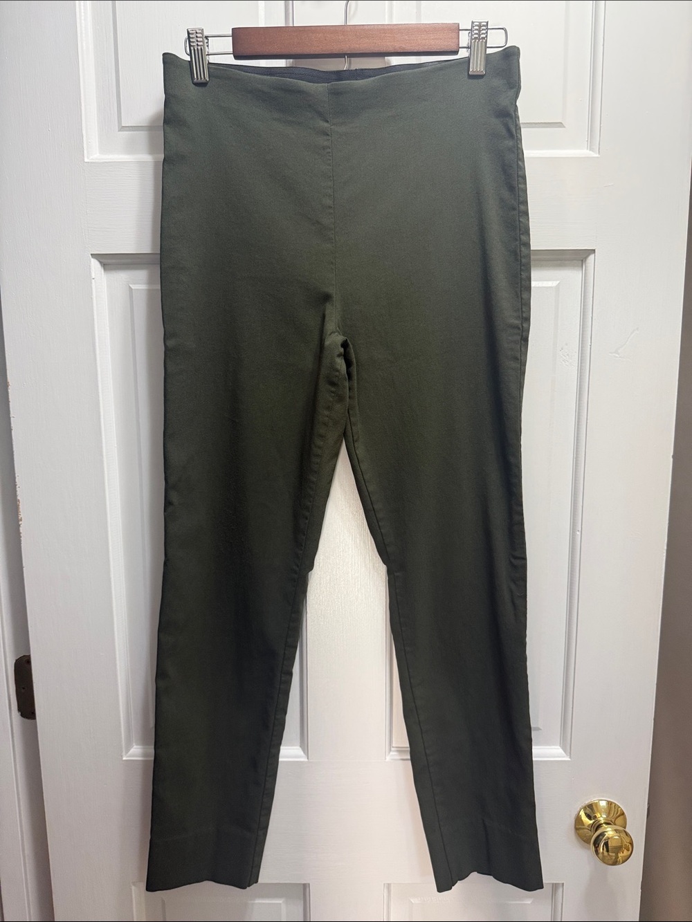 Equestrian dark green pull on pants
